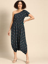 Load image into Gallery viewer, One shoulder dhoti Jumpsuit