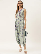 Load image into Gallery viewer, Overlap neck Jumpsuit with low crotch dhoti