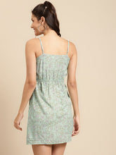 Load image into Gallery viewer, Front twist strap printed dress