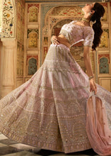 Laden Sie das Bild in den Galerie-Viewer, Thistle Purple Organza Lehenga Choli with Zari, Dori, Sequins,Thread &amp; Zarkan work