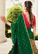 Load image into Gallery viewer, Mustard Yellow Banarasi Silk Lehenga Choli with Contrast Dupatta