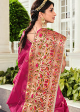 Cargar imagen en el visor de la galería, Navy Blue Banarasi Silk Lehenga Choli with Contrast Dupatta