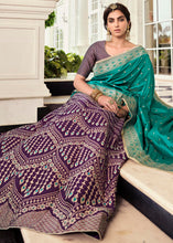 Load image into Gallery viewer, Raisin Purple Banarasi Silk Lehenga Choli with Contrast Dupatta