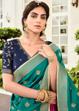 Load image into Gallery viewer, Magenta Pink Banarasi Silk Lehenga Choli with Contrast Dupatta