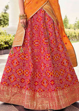 Load image into Gallery viewer, Persian Red Banarasi Silk Lehenga Choli with Contrast Dupatta