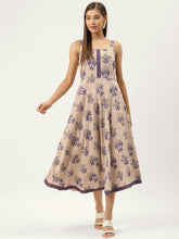 Load image into Gallery viewer, Shoulder strap flared midi dress