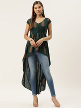 Load image into Gallery viewer, High low block printed top