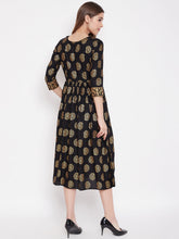 Load image into Gallery viewer, Top yoke Side tie midi dress