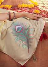 Load image into Gallery viewer, Champagne Yellow Woven Kanjivaram Silk Saree