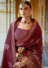 Load image into Gallery viewer, Jam Purple Zari Woven Banarasi Silk Saree