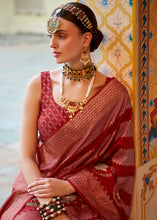 Load image into Gallery viewer, Shades Of Red Zari Woven Banarasi Silk Saree