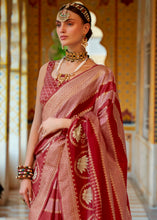 Load image into Gallery viewer, Shades Of Red Zari Woven Banarasi Silk Saree