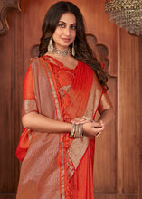 Load image into Gallery viewer, Shades Of Red Zari Woven Tussar Silk Saree