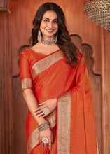 Load image into Gallery viewer, Shades Of Red Zari Woven Tussar Silk Saree