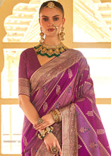 Load image into Gallery viewer, Lollipop Purple Zari Woven Banarasi Silk Saree