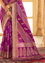 Load image into Gallery viewer, Lollipop Purple Zari Woven Banarasi Silk Saree