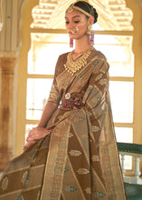 Load image into Gallery viewer, Shades Of Brown Zari Woven Banarasi Silk Saree