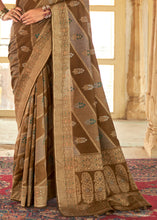 Load image into Gallery viewer, Shades Of Brown Zari Woven Banarasi Silk Saree
