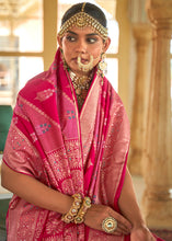 Load image into Gallery viewer, Shades Of Pink Zari Woven Banarasi Silk Saree