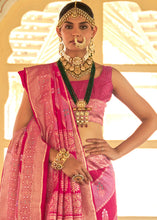 Load image into Gallery viewer, Shades Of Pink Zari Woven Banarasi Silk Saree