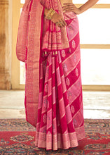 Load image into Gallery viewer, Shades Of Pink Zari Woven Banarasi Silk Saree