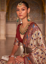 Load image into Gallery viewer, Shades Of Brown Patola Printed Designer Silk Saree