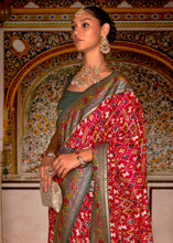 Load image into Gallery viewer, Candy Red Patola Printed Designer Silk Saree