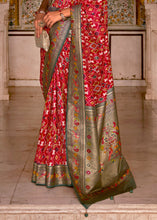 Load image into Gallery viewer, Candy Red Patola Printed Designer Silk Saree