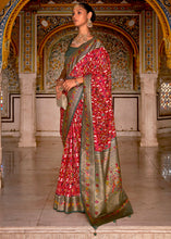 Load image into Gallery viewer, Candy Red Patola Printed Designer Silk Saree