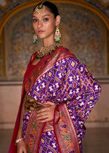 Load image into Gallery viewer, Grape Purple Patola Printed Designer Silk Saree