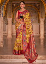 Load image into Gallery viewer, Yellow &amp; Red Patola Printed Designer Silk Saree
