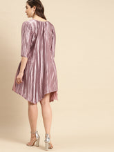 Load image into Gallery viewer, Flared asymmetric overlap dress