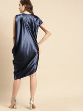 Load image into Gallery viewer, Asymmettric side cowl dress