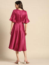 Carica l'immagine nel visualizzatore Galleria,Midi over lap Frill Dress