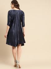 Load image into Gallery viewer, Flared asymmetric overlap dress
