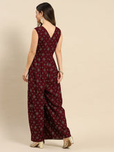 Load image into Gallery viewer, Overlap neck pleated jumpsuit