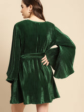 Load image into Gallery viewer, Flared mini dress with belt