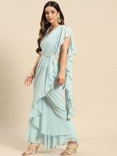 Carica l'immagine nel visualizzatore Galleria,Blouse with prestiched frill gown