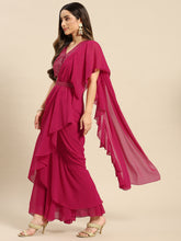 Carica l'immagine nel visualizzatore Galleria,Blouse with prestiched frill gown