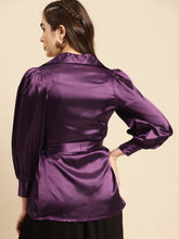 Load image into Gallery viewer, Notch collar blouse