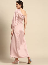 Laden Sie das Bild in den Galerie-Viewer, One shoulder Over lap Maxi Dress