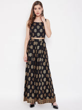 Load image into Gallery viewer, Crop Top with pleated palazzo