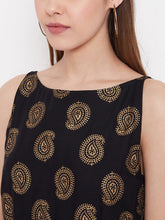 Load image into Gallery viewer, Deep back box pleated Midi Printed Dress