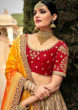Load image into Gallery viewer, Multi Colour Banarasi Silk Lehenga Choli with Khatli work Embroidery