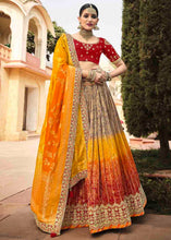 Load image into Gallery viewer, Multi Colour Banarasi Silk Lehenga Choli with Khatli work Embroidery