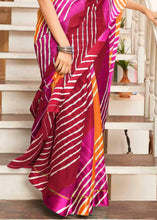 Load image into Gallery viewer, Shades Of Pink Leheriya Printed Cotton Saree : Top Pick