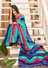 Load image into Gallery viewer, Shades Of Blue Leheriya Printed Cotton Saree : Top Pick