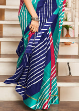 Load image into Gallery viewer, Shades Of Blue Leheriya Printed Cotton Saree : Top Pick