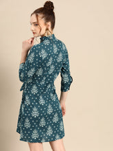 Load image into Gallery viewer, Front tie up shirt dress