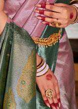 Load image into Gallery viewer, Carnation Pink Zari Woven Kanjivaram Silk Saree with Contrast Border &amp; Pallu